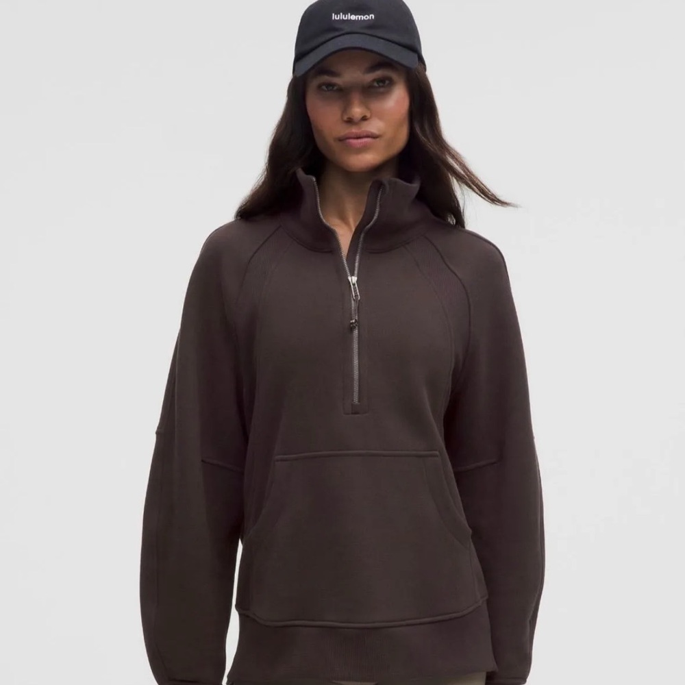 lululemon oversized Funnel neck Half-Zip Scuba Sequoia M/L